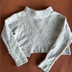 Mason 65% Cashmere 35% Silk Gray Cropped Sweater | XS/S